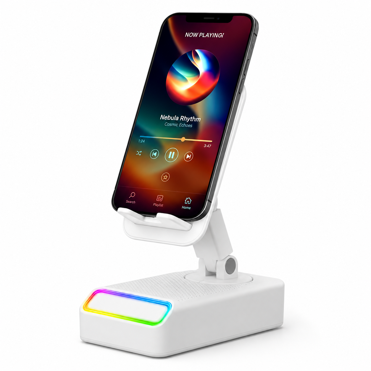Parlante Bluetooth Mlab Induction Bass White con Soporte para Smartphone Blanco 1