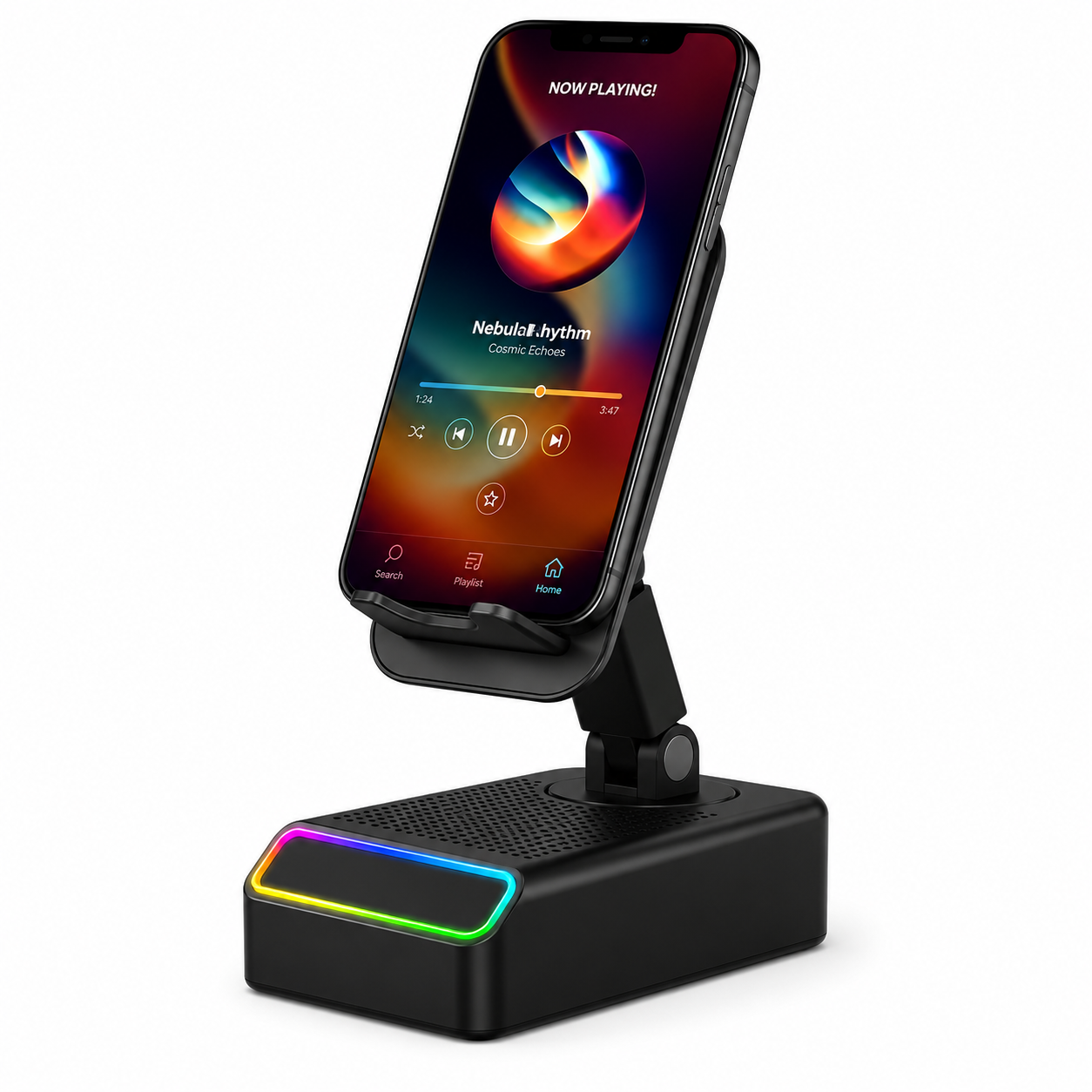 Parlante Bluetooth Mlab Induction Bass Black con Soporte para Smartphone Negro 1