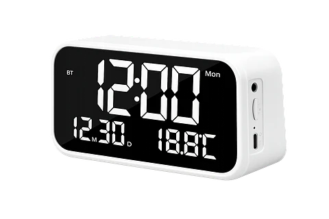 Radio Reloj Despertador Mlab White con Temperatura y Clima Digital