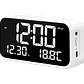 Radio Reloj Despertador Mlab White con Temperatura y Clima Digital - Miniatura 1