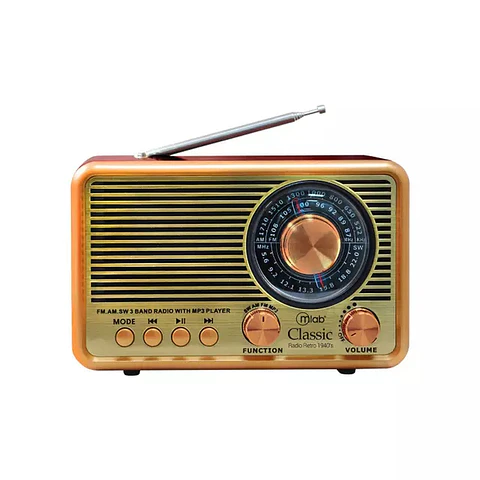 Radio Retro Classic Mlab Bluetooth FM USB Diseño Vintage