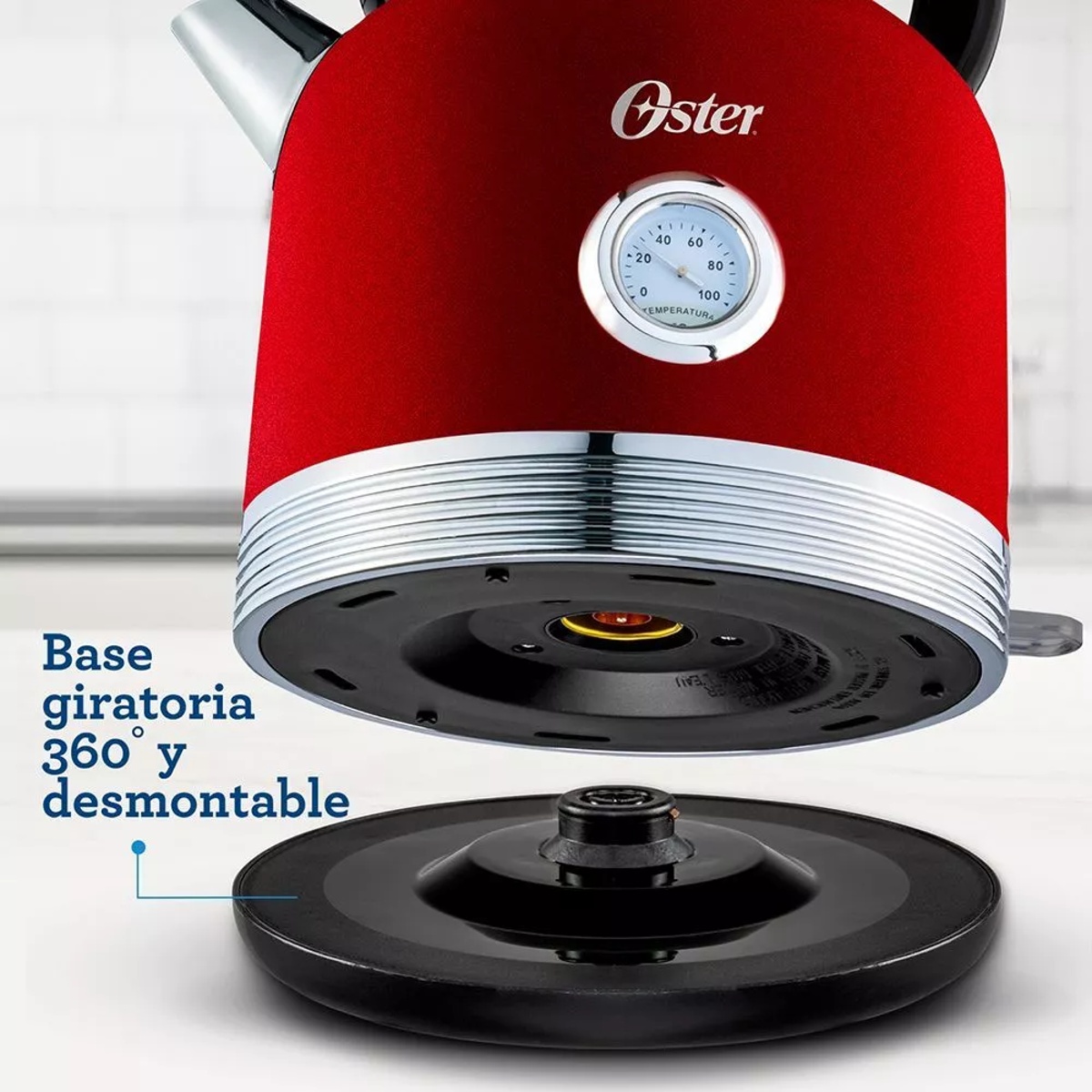 Hervidor Eléctrico Oster® 2.5 Litros Acero Inoxidable BVSTKT900R 4