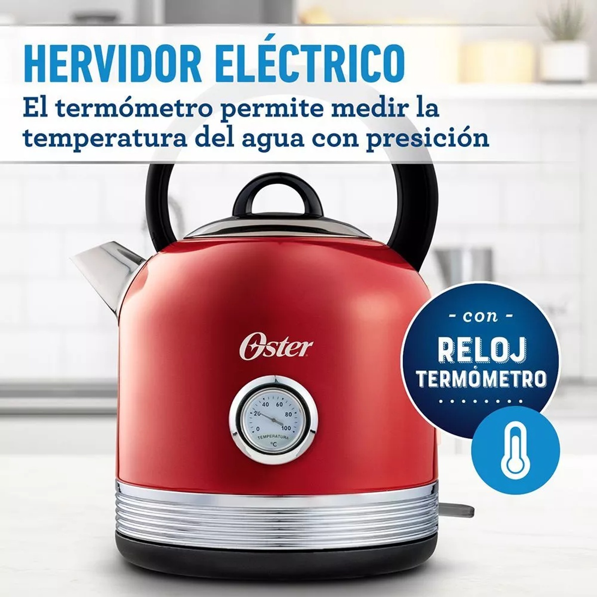 Hervidor Eléctrico Oster® 2.5 Litros Acero Inoxidable BVSTKT900R 5