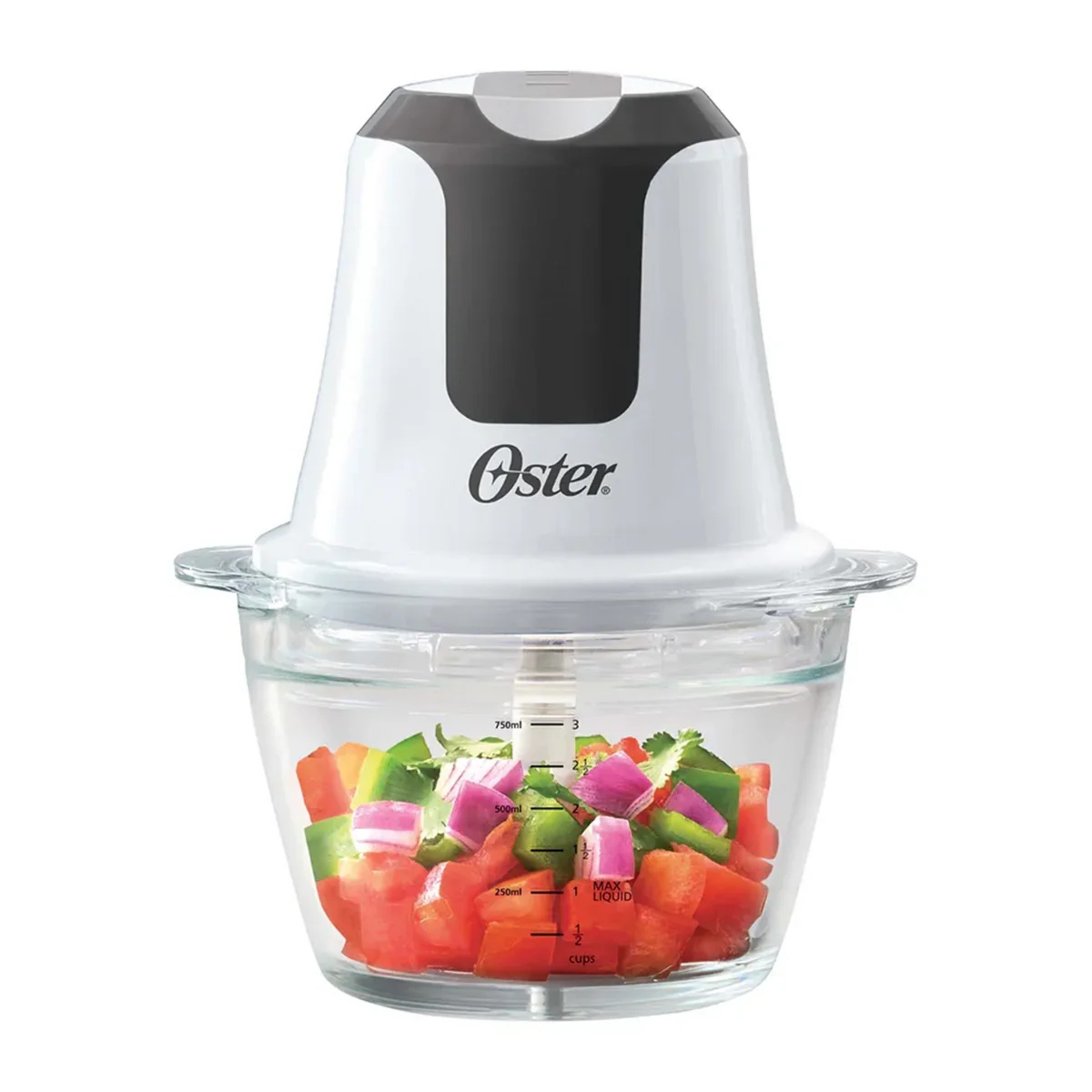 Mini Picadora Oster® 3 Tazas con Tazón de Vidrio FPSTFP3340 1