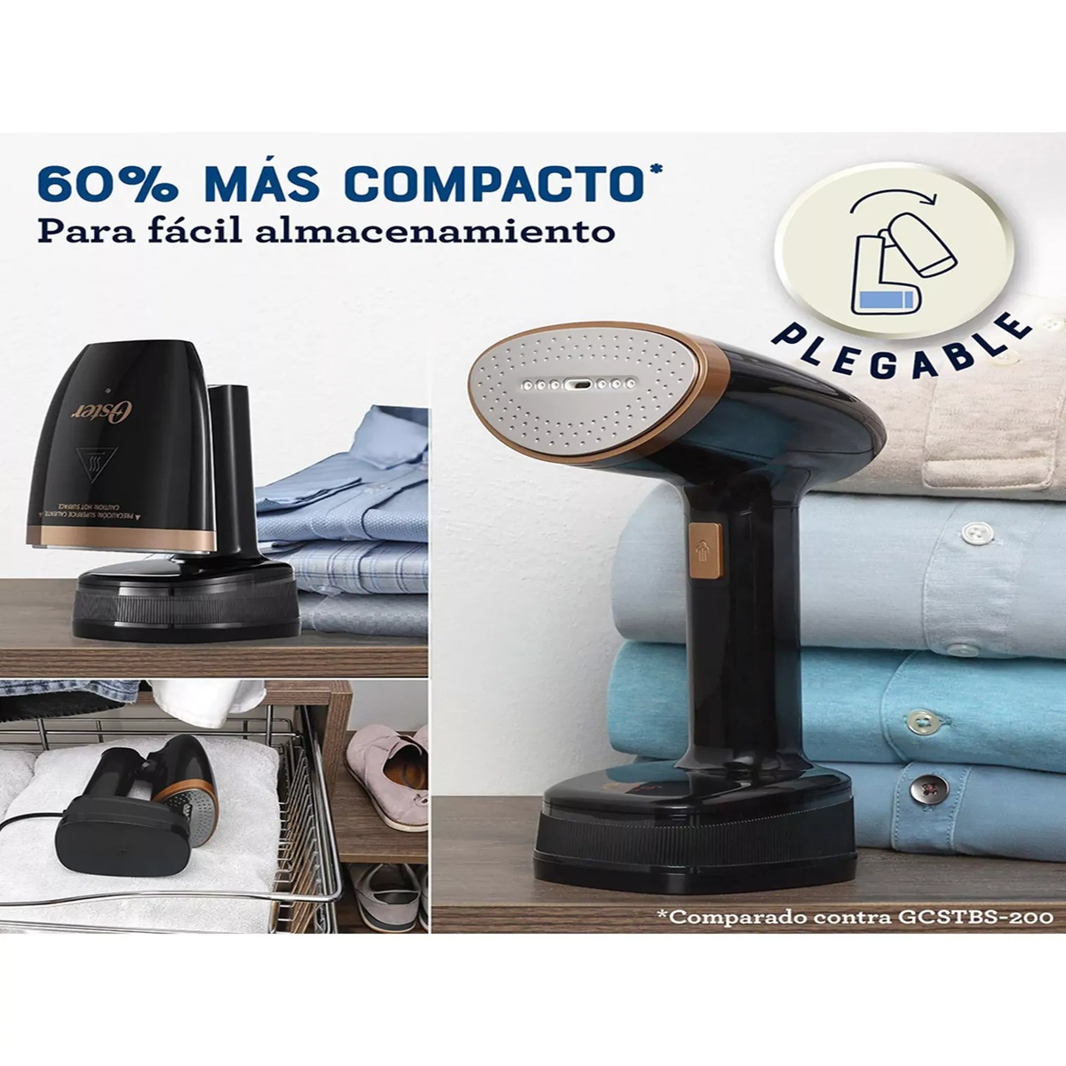 Vaporizador de Prendas de Mano Plegable Oster® GCSTFS300 3