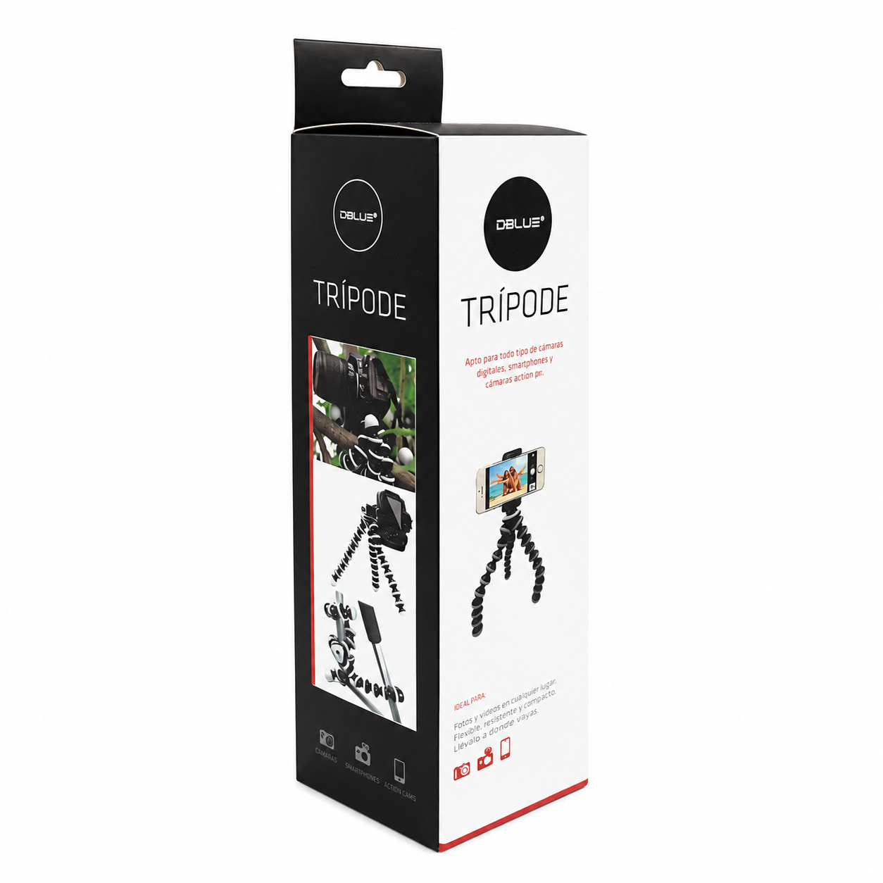 Trípode Flexible DBLUE DBTRIPO5 para Celulares y Cámaras 3