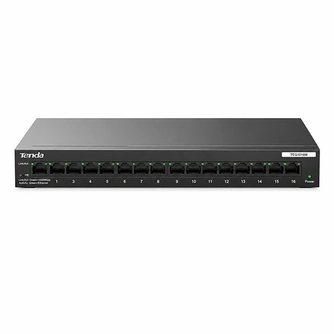 Switch Gigabit Tenda TEG1016M de 16 Puertos 10/100/1000 Mbps