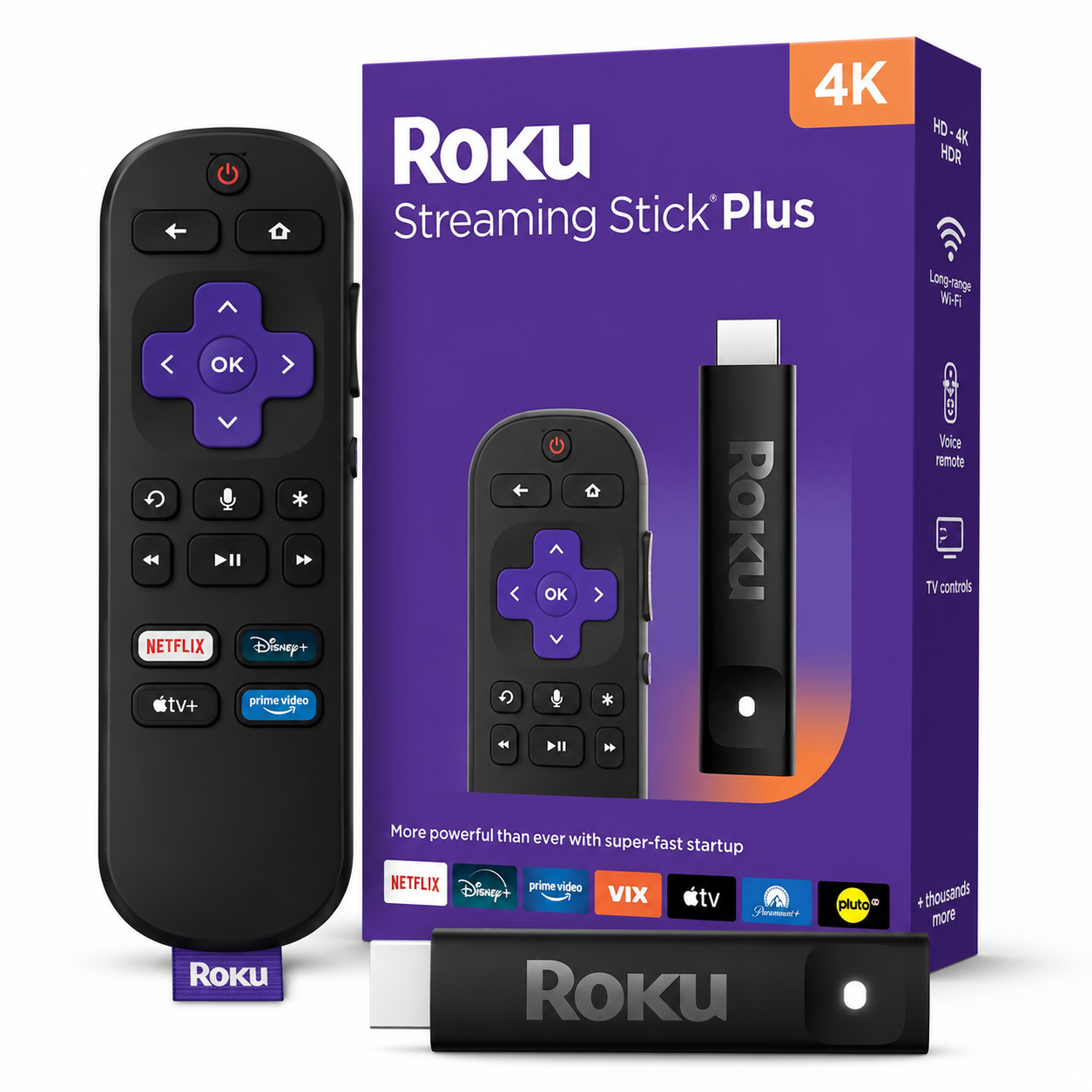 Roku Streaming Stick Plus 4K HDR 3830MX con Control por Voz 1