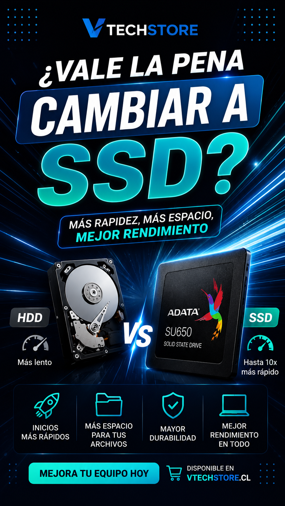 ¿Conviene cambiar HDD por SSD? Guía para mejorar tu computador
