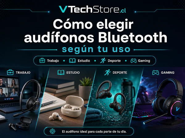 Cómo elegir audífonos Bluetooth según tu uso: trabajo, estudio, deporte o gaming