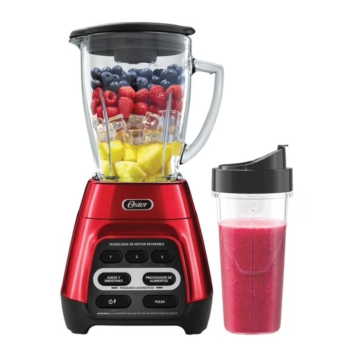 Licuadora Oster Reversible 1,5 Litros con Vaso Roja 1
