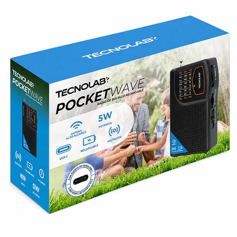 Radio Portátil Tecnolab Am/fm/sw 5 TL867 Recargable W