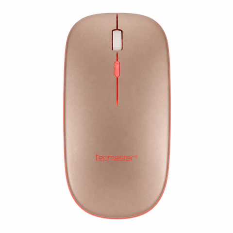 Mouse Inalámbrico Tecmaster Slim TM-100516-PK Rosado Dual Recargable