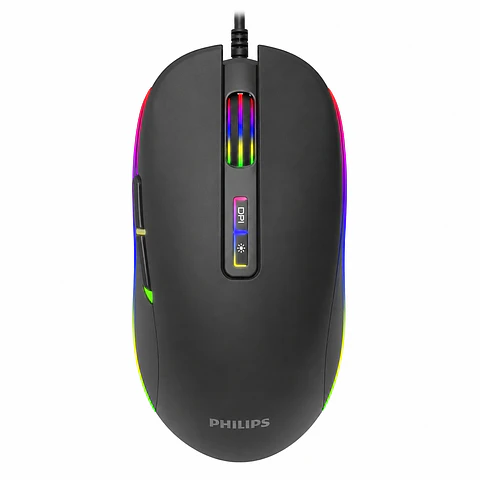 Mouse Gamer Alámbrico Philips SPK9414 7 Botones