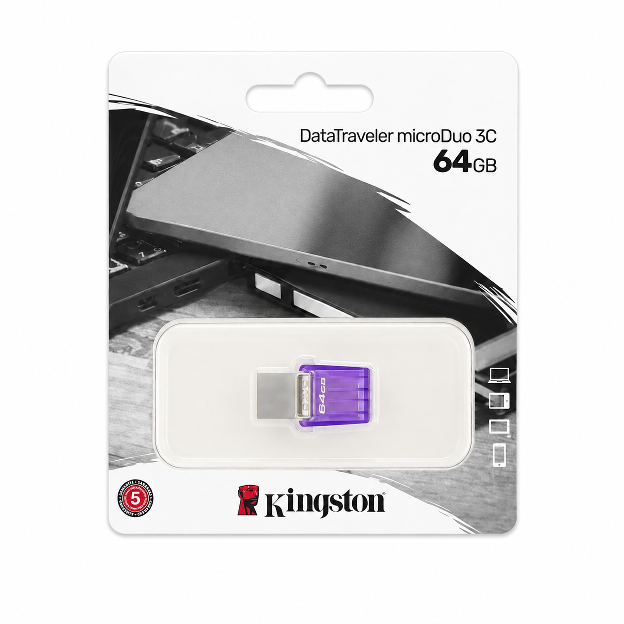 Pendrive Kingston 64GB Datatraveler Microduo 3C (usb 3.2 Usb-c) 1