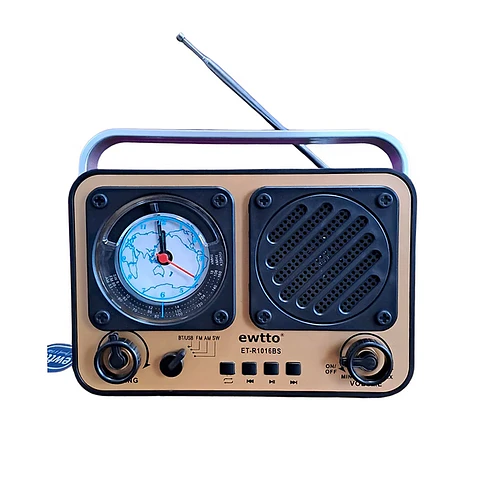 Radio BT Ewtto 3 Bandas Recargable/panel ET-R1203BS Solar