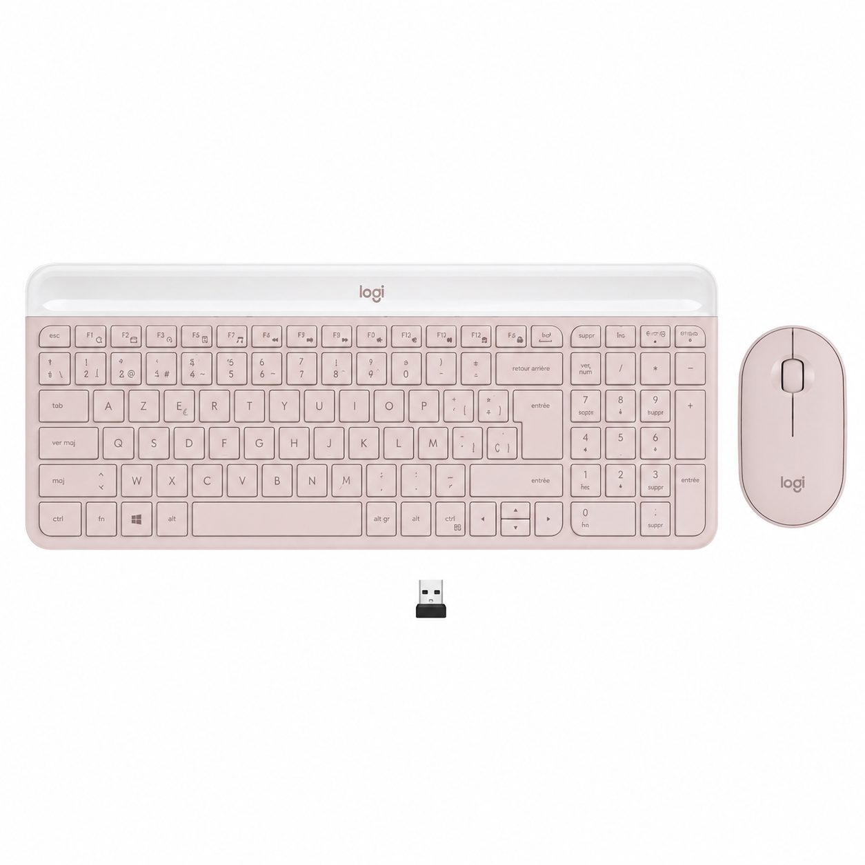 Combo Logitech MK470 Pink Teclado + Mouse 1