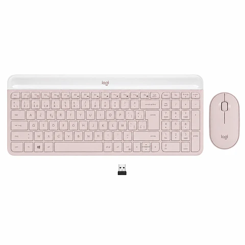 Combo Logitech MK470 Pink Teclado + Mouse