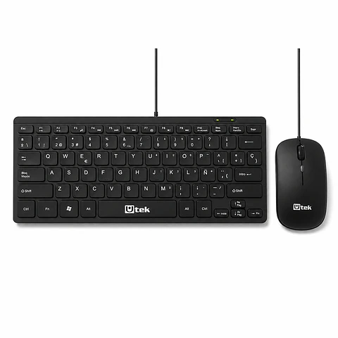 Mini Kit Teclado y Mouse Alámbrico USB Utek UT-KTDM220