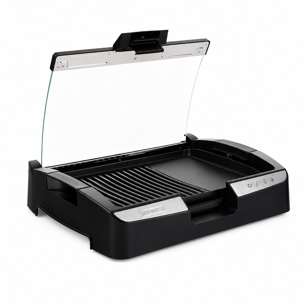Parrilla Eléctrica Thomas TH-224 1500W con Tapa de Vidrio 3