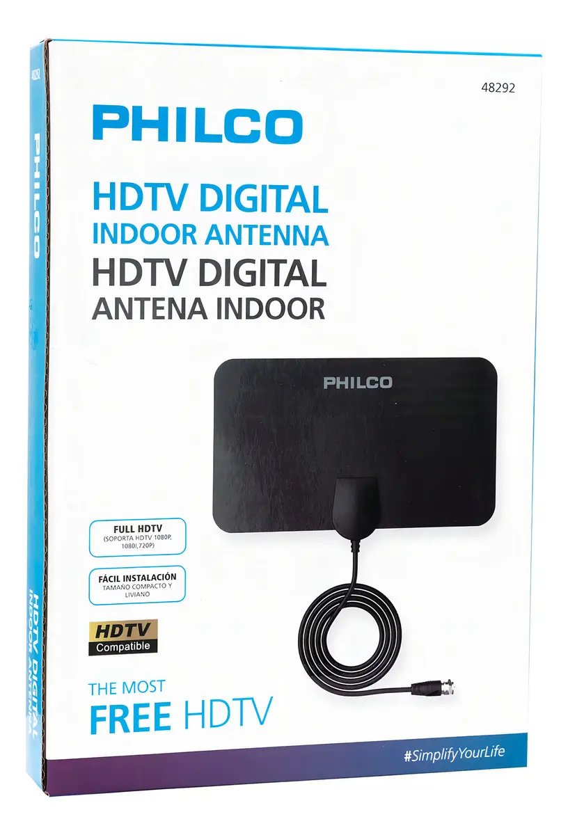Antena TV Digital Philco TVD-31PLC48292 HDTV Plana de Alta Definición 1