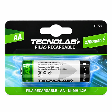 Pila Tecnolab 2700MAH TL727 Recargable AA