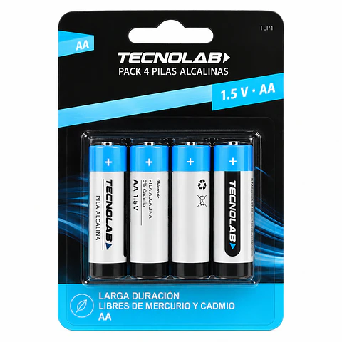 Pila Tecnolab TL717 Alcalina AA Pack de 4UN
