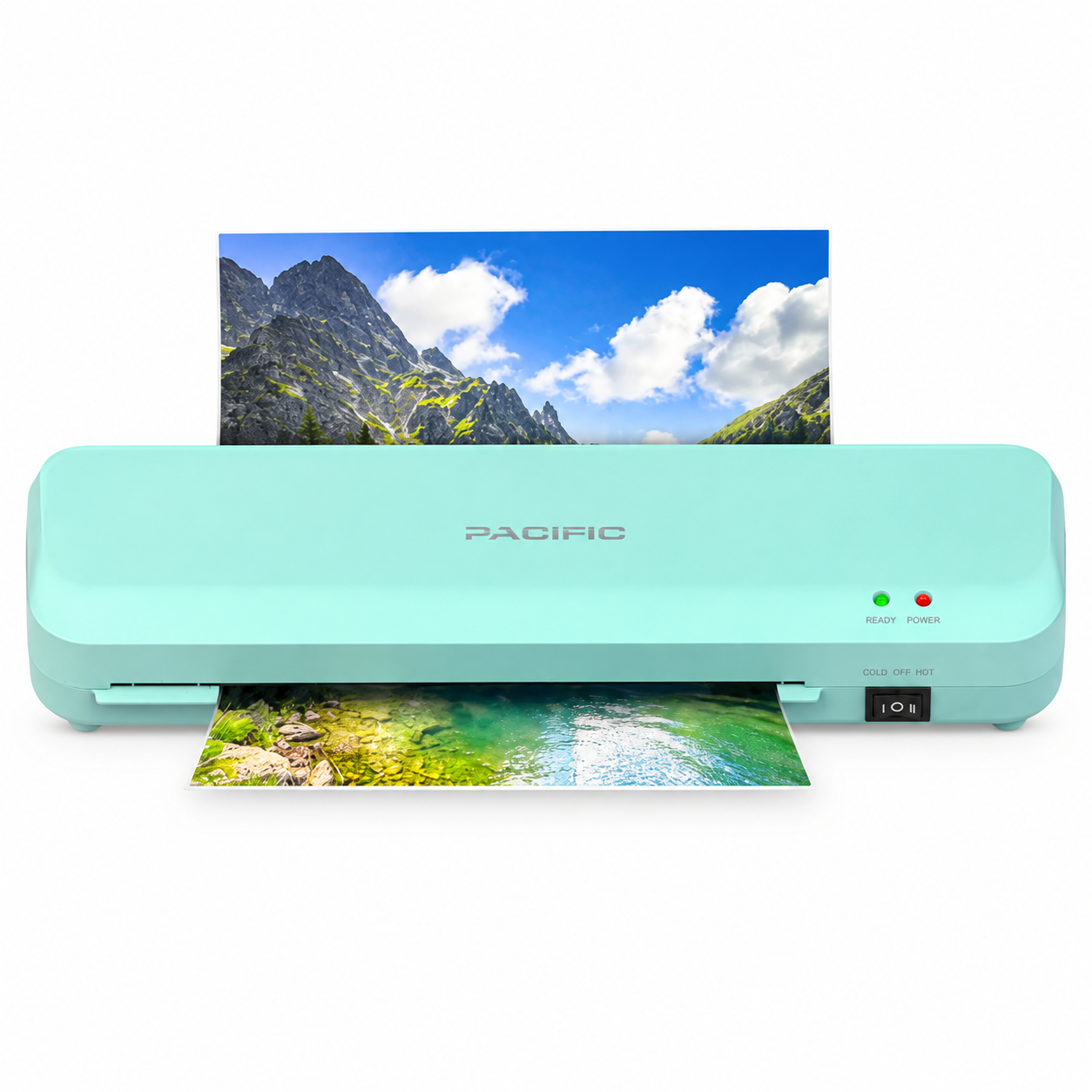 Laminadora Pacific A4 Doble Función Frío y Caliente celeste 1