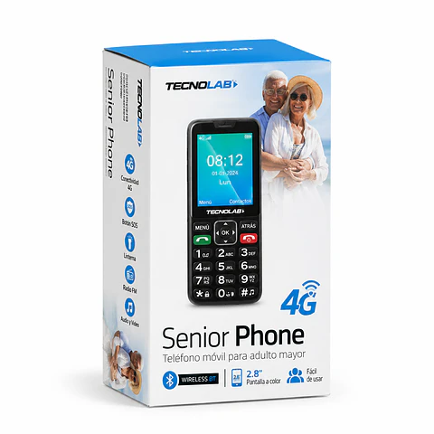 CELULAR ADULTO MAYOR 2,8 DUAL SIM 4G BLUE TECNOLAB 