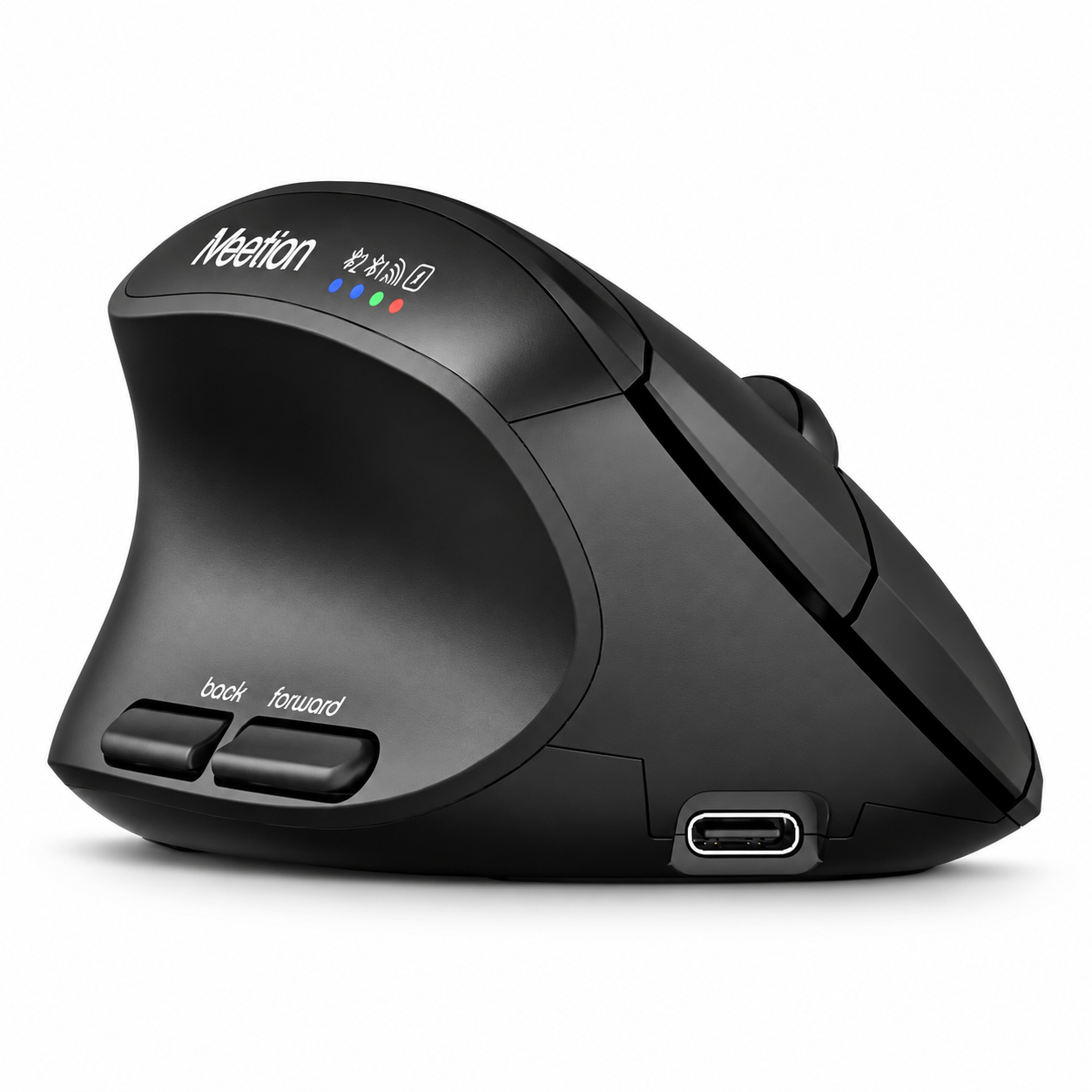 Mouse Ergonómico Inalámbrico Meetion BTM008L para Zurdo Dual Mode Negro 2