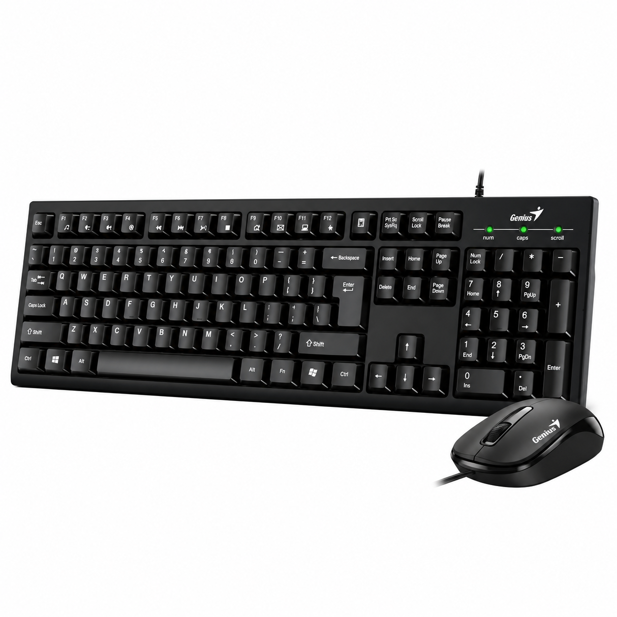 Combo Teclado + Mouse Alámbrico Genius KM-100SE USB Negro 1