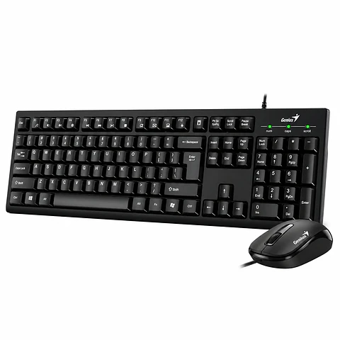 Combo Teclado + Mouse Alámbrico Genius KM-100SE USB Negro