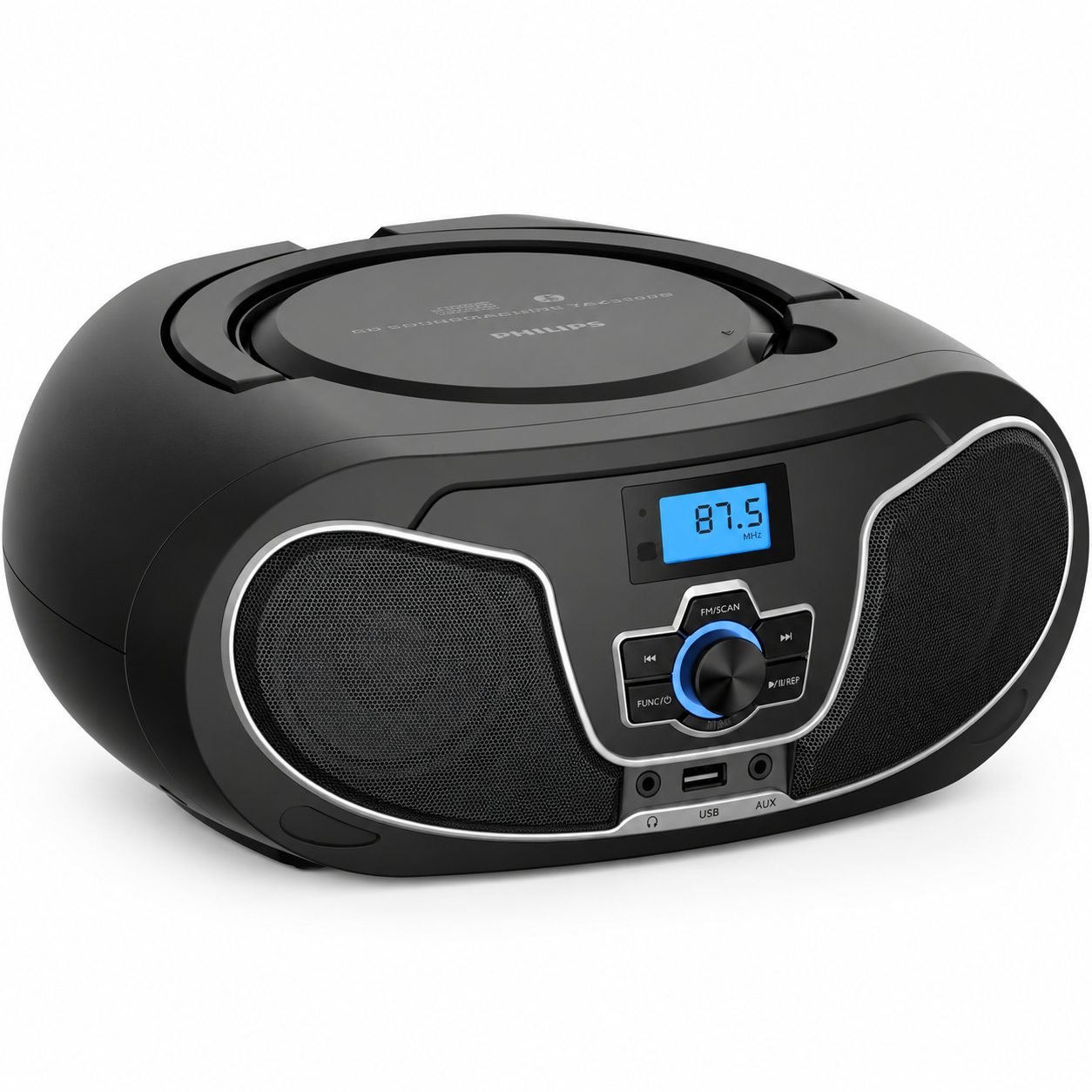 Radio Boombox Philips TAZ3300B con CD y Bluetooth 1