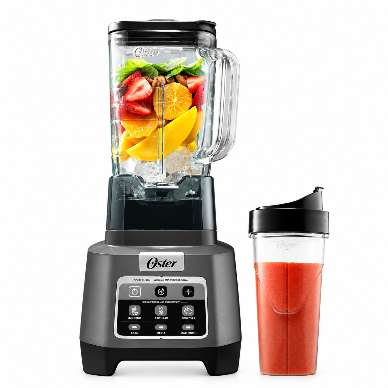 Licuadora Profesional Oster Xtreme Mix 1500W 2L con Tecnología Reversible y Vaso Blend-N-Go 1