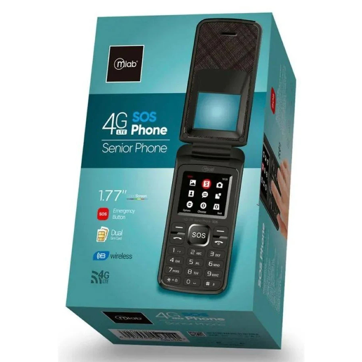 Teléfono Celular Adulto Mayor MLAB 9312 Shell 4G LTE Dual SIM Pantalla 1.8