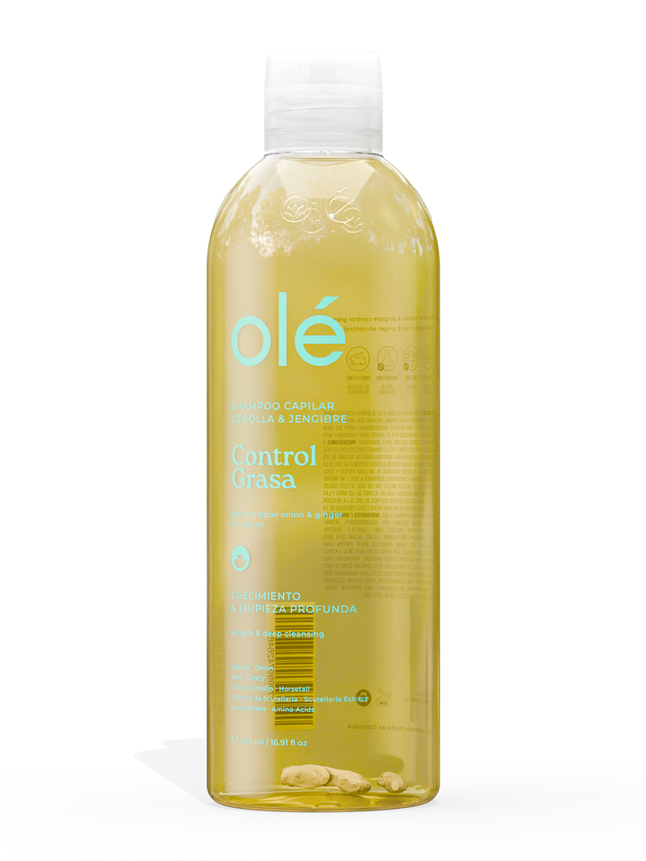 Shampoo Capilar Cebolla y Jengibre Control Grasa – Olé Capilar 1
