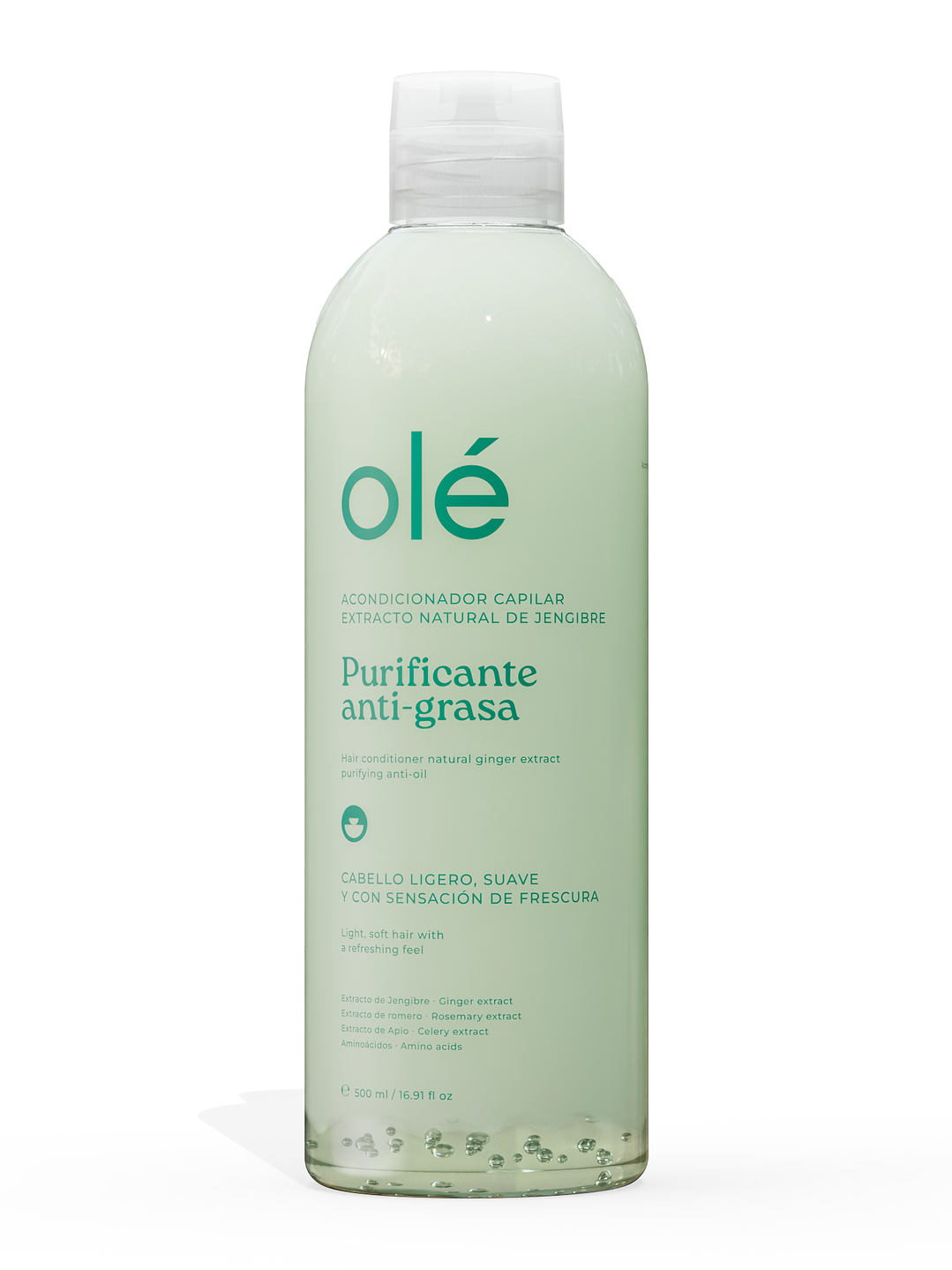 Acondicionador Capilar Extracto Natural de Jengibre Purificante Antigrasa – Olé Capilar 1