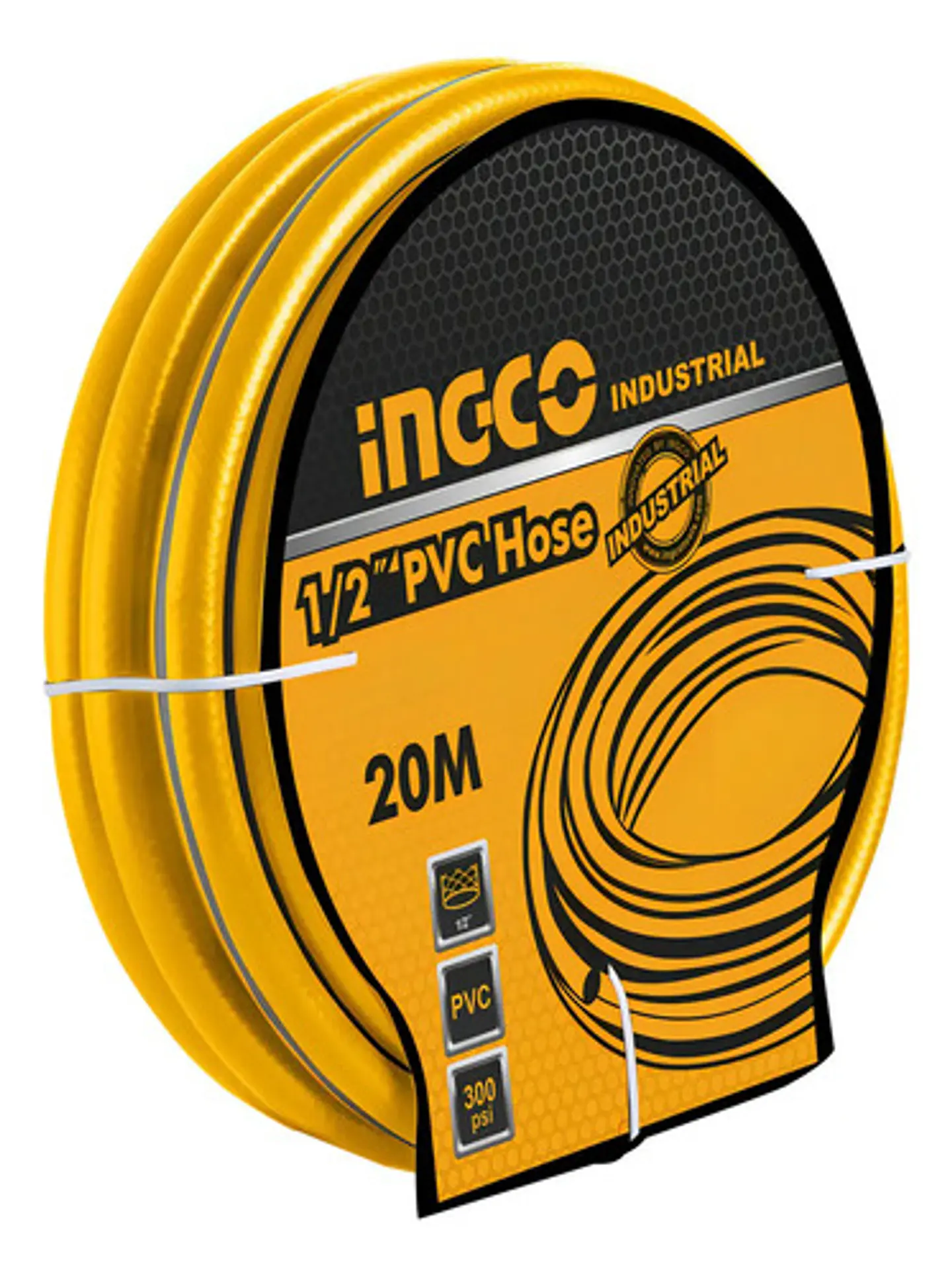 Manguera Industrial Reforzada Ingco Pvc 1/2 X 20 Mt 300 Psi 1