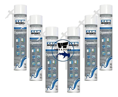 Pack 6 Espuma Expansiva Pu Tekbond 740 G / 750 Ml Uso Profes