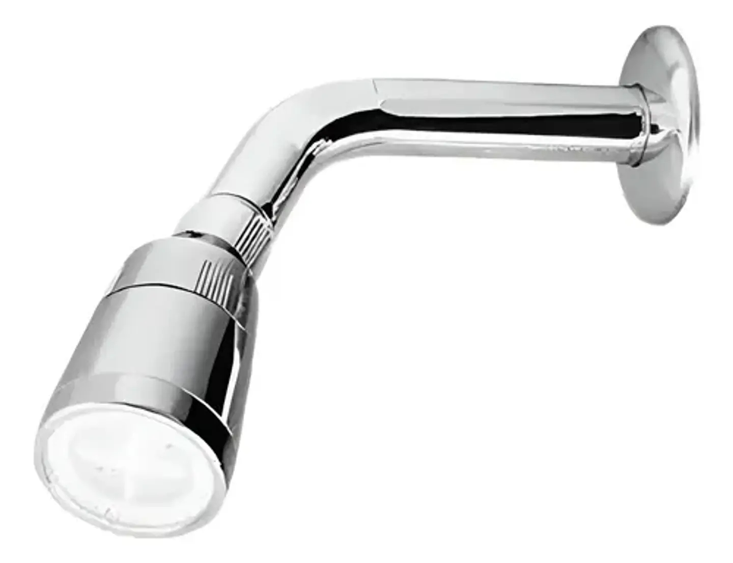 Brazo Ducha Cromada Plástico Al Muro Con Difusor Taumm Acabado Brillante Color Plateado 3