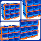 Gavetero Organizador Plastico 9 Cajones Cajonera Azul - Miniatura 6
