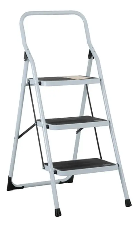 Escalera De Tijera Metalica 3 Peldaños Mirlo 903 Plegable