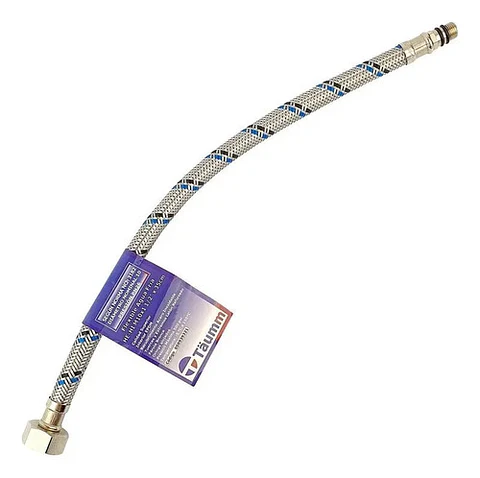 Flexible Agua He-hi M10x1 1/2 X 35 Cm Taumm Negro/azul