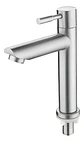 Llave Lavatorio Lavamanos Simple Tipo Inox Taumm Acabado Cromado Color Plateado - Miniatura 3