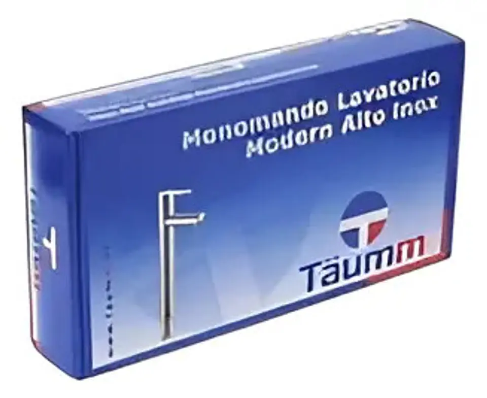 Llave Lavatorio Lavamanos Simple Tipo Inox Taumm Acabado Cromado Color Plateado 6