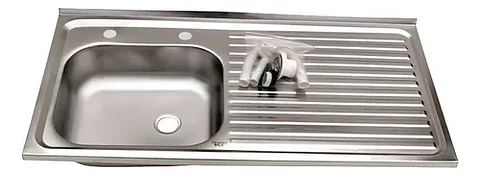 Lavaplatos Lava Vajilla Sobreponer 100x50 Taumm Derecho Gris