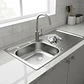 Lavaplatos Lava Vajilla Sobreponer 100x50 Taumm Derecho Gris - Miniatura 6