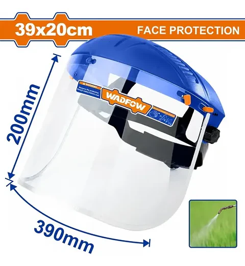 Careta Mascara De Seguridad Transparente Wadfow Wfd1308 Azul