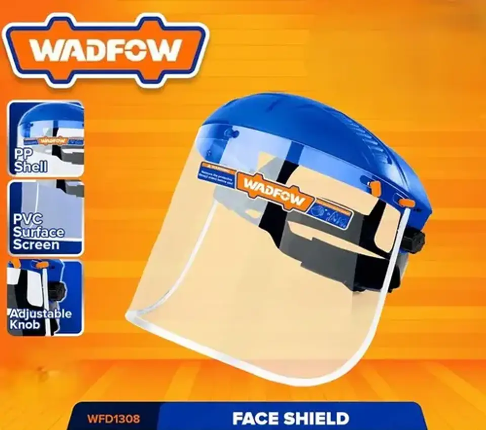 Careta Mascara De Seguridad Transparente Wadfow Wfd1308 Azul 4