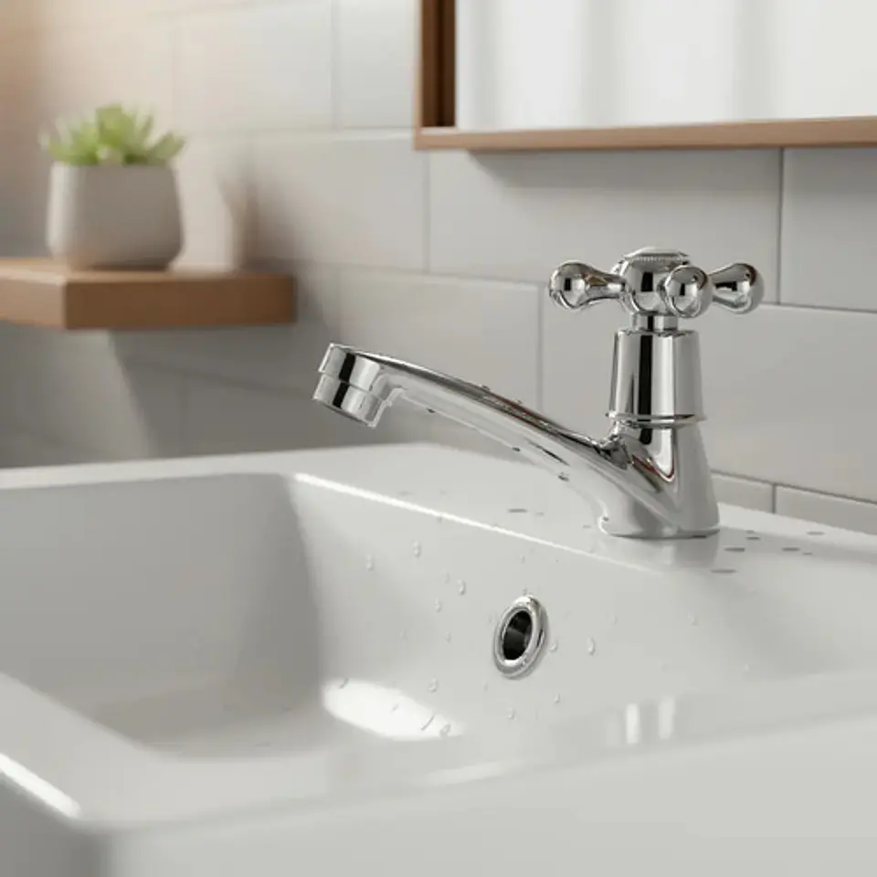 Grifería De Baño Para Lavamanos Llave Taumm Eco Cromada Cromado 2